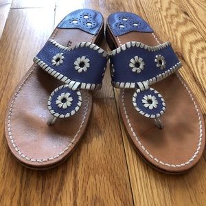 Jack Rogers Sandals Purple & Silver Size 10